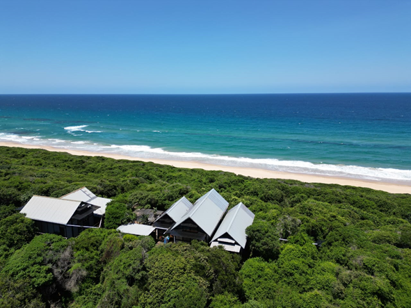Ponta Mamoli Accommodation Aerial view